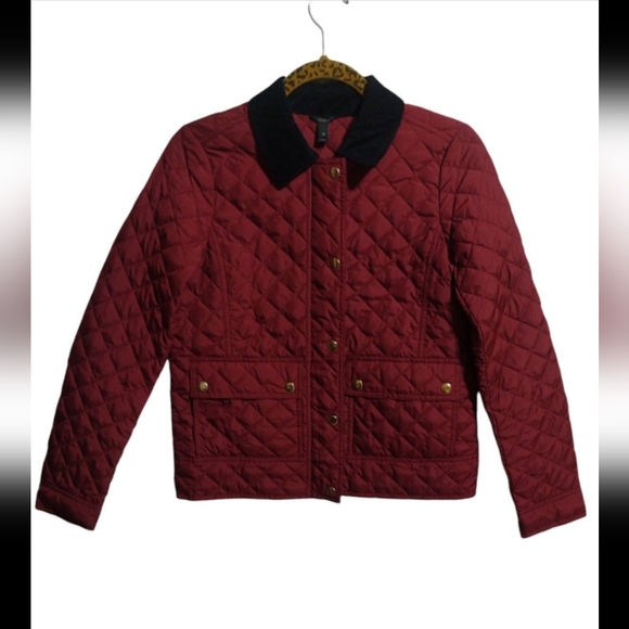 NWOT J CREW Quilted Tack Barn Corduroy Trim Down Field Jacket Sz XS - Picture 2 of 12
